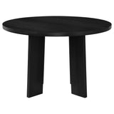 Black ash veneer tabletop with square edge profile