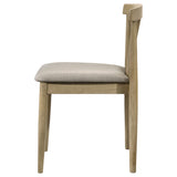 Cullen chairs paired with a dining table, showing style and seat cushioning