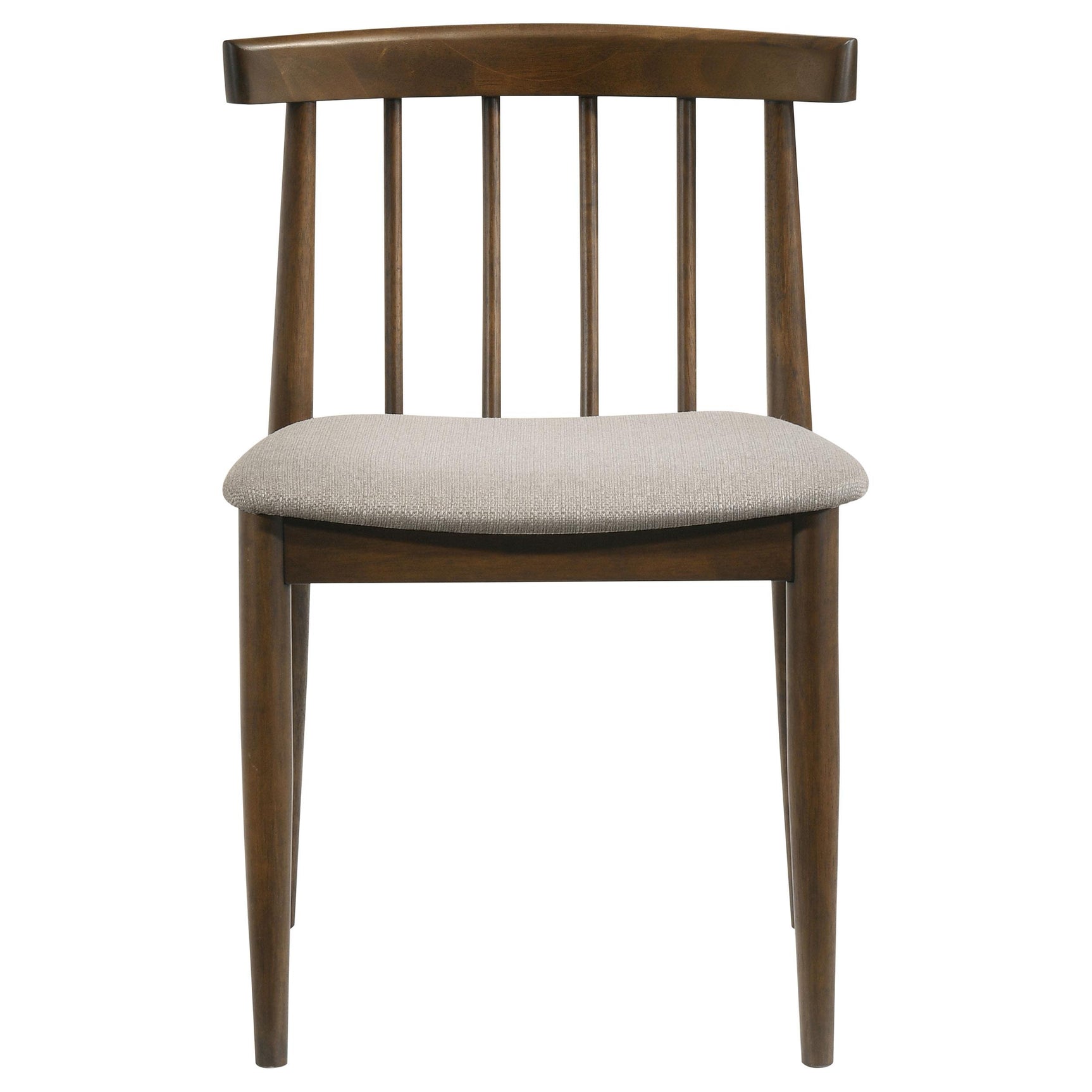 Back view highlighting the spindle back design of Cullen dining chair
