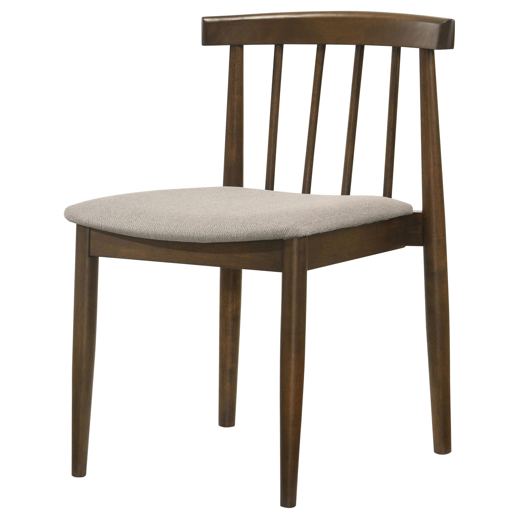 Detail of tapered legs and hardwood frame on Cullen dining chair