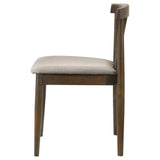 Chair seat foam cushioning with fabric upholstery detail