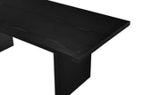 Full view of assembled Decker dining table with place settings