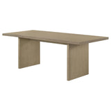 Detail of square edge profile on table top