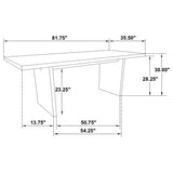 Decker 82-inch Rectangular Wood Dining Table Dark Walnut