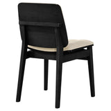 Set of two Redbridge velvet side chairs in cream and black