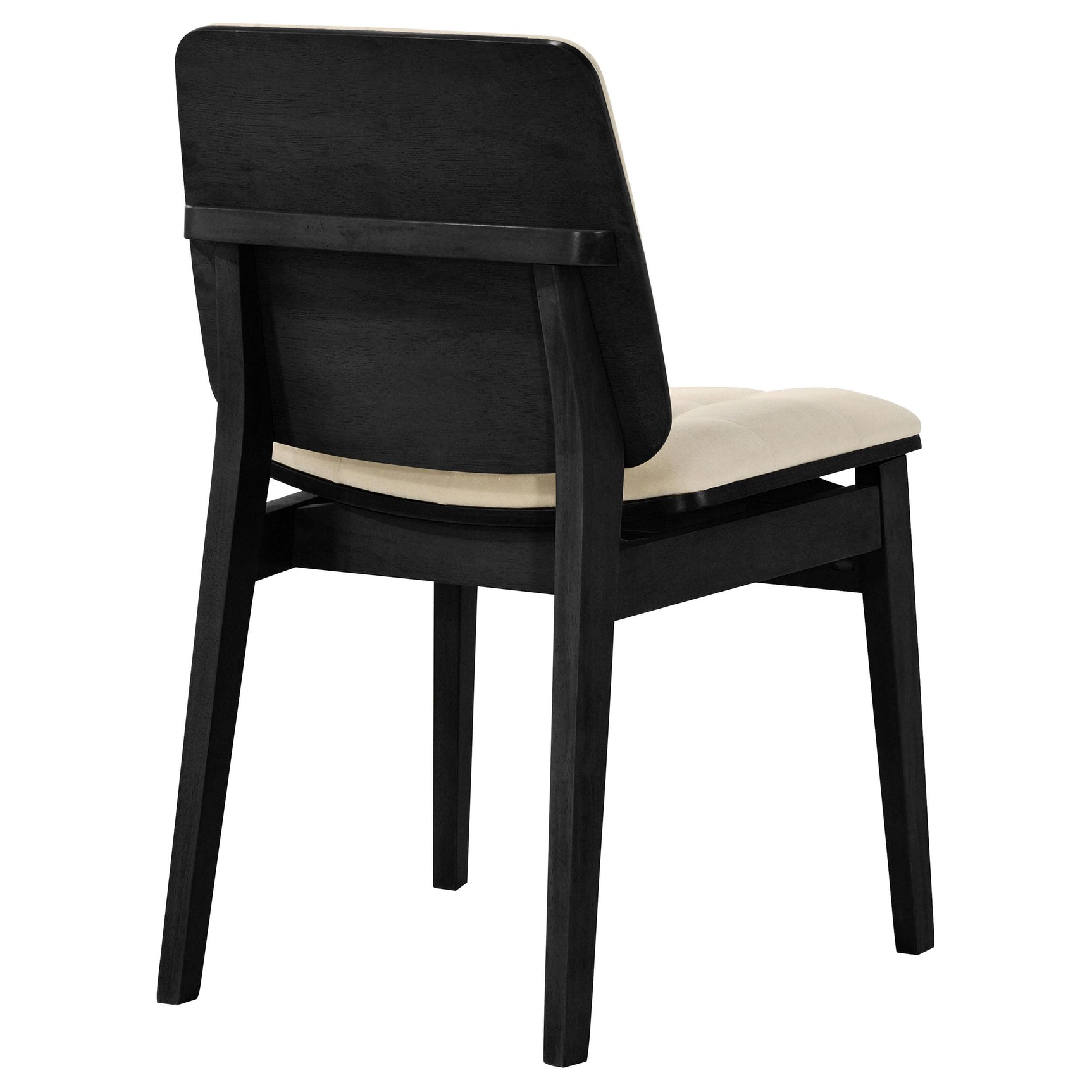 Set of two Redbridge velvet side chairs in cream and black