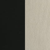 Redbridge velvet upholstered side chair in cream and black, front angle