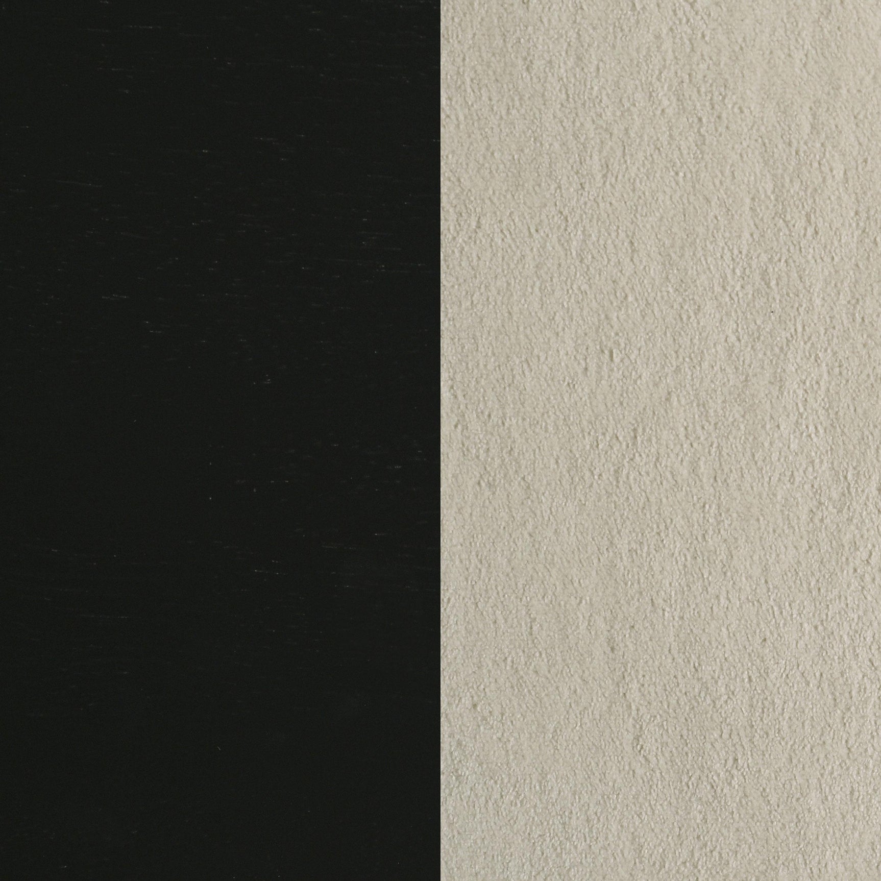 Redbridge velvet upholstered side chair in cream and black, front angle