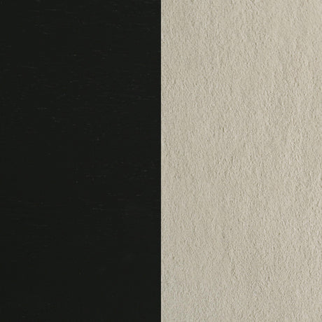 Redbridge velvet upholstered side chair in cream and black, front angle