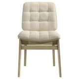 Natural oak tapered legs of Redbridge chair