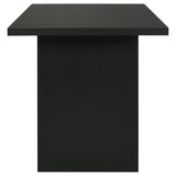 Counter height dining table open base showing legroom