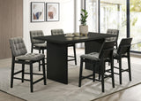 Decker 70-inch Black Rectangular Counter Height Dining Table