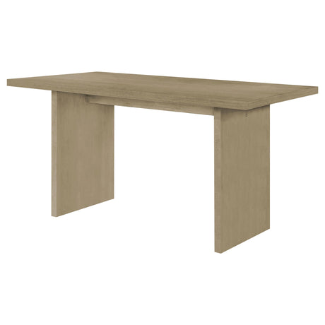 Decker counter height table natural oak close-up of tabletop