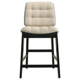 Redbridge counter chair side angle showing tufted back