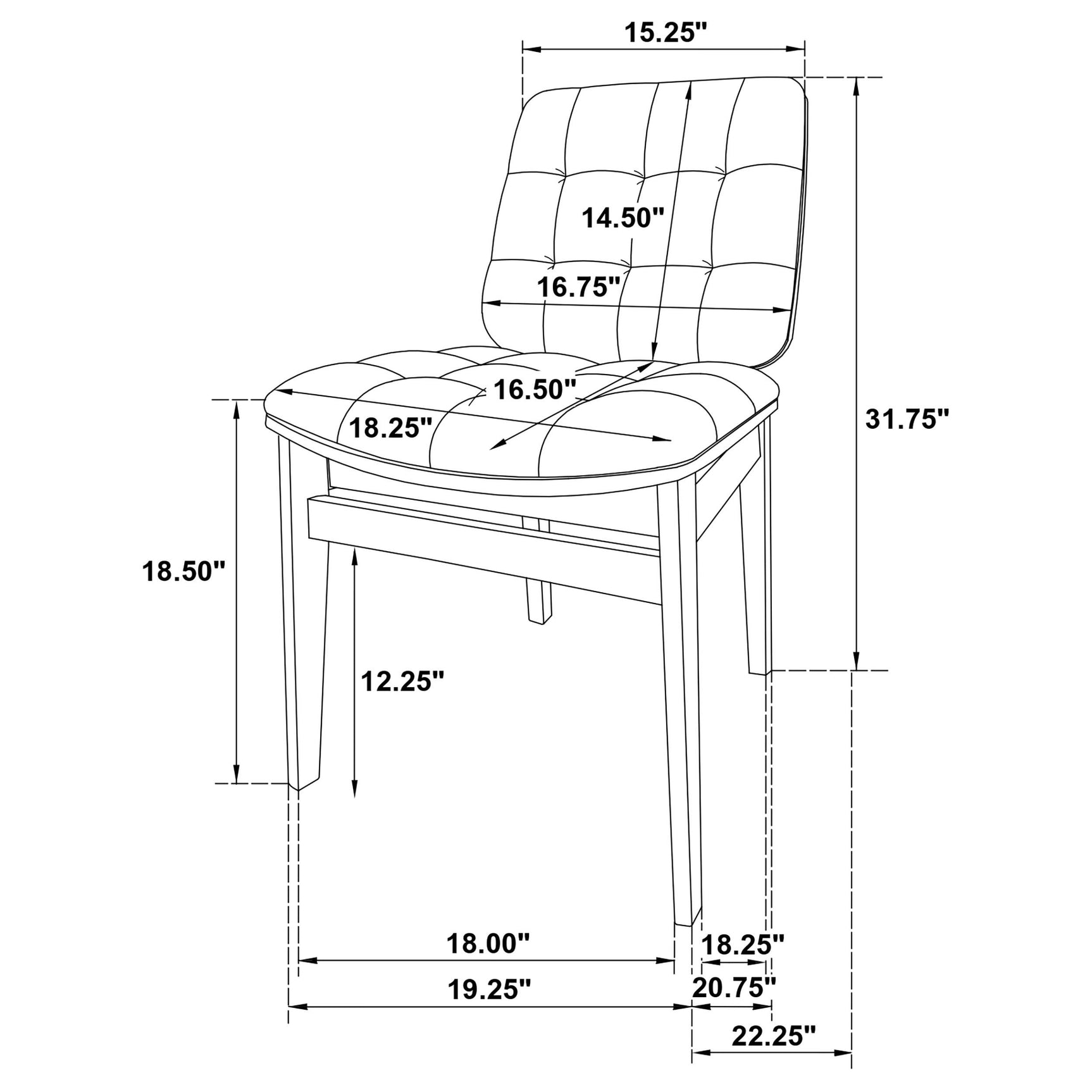 Redbridge chair with visible seat base and frame construction