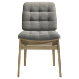 Natural oak tapered wood legs of Redbridge dining chair