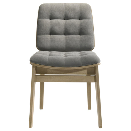 Natural oak tapered wood legs of Redbridge dining chair