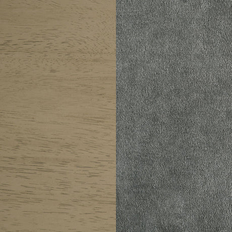 Leg design close-up showing rubberwood finish