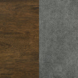 Redbridge grey velvet upholstered counter chair with walnut wood frame