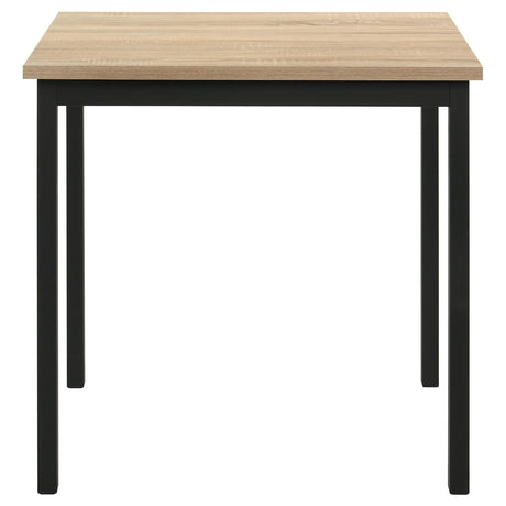 Garza dining table metal frame close-up