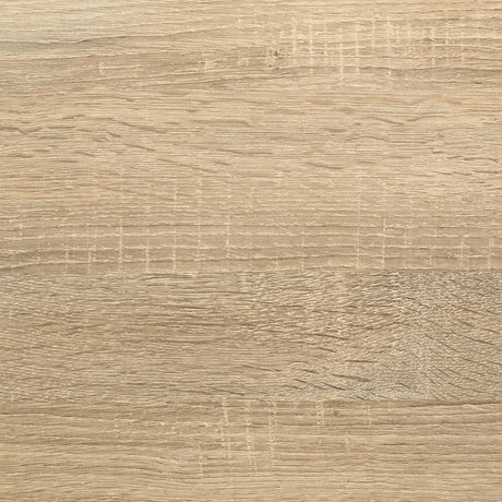 Garza greige oak dining table angled side shot