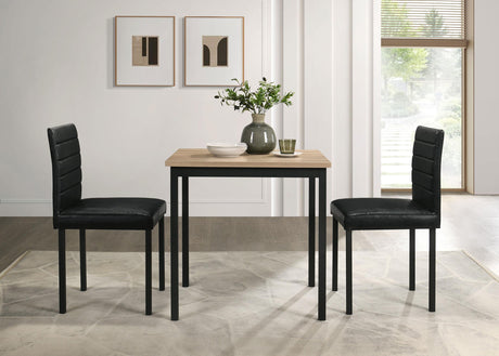 Garza elongated rectangular dining table in greige oak