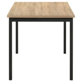 Side view of Garza rectangular dining table
