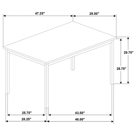 Garza dining table in styled dining room