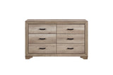 Rustic panel bedroom set bed frame side view