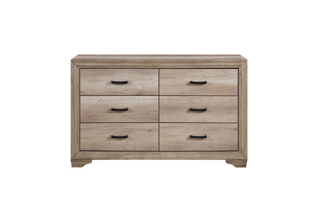 Rustic panel bedroom set bed frame side view