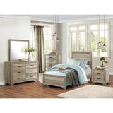Lonan Natural Twin Bed angled view with natural finish