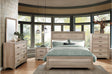 Lonan Contemporary laminate panel bedroom set bed front view
