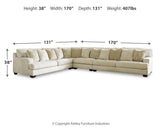 Rawcliffe Parchment Chenille 4-Piece Sectional - image 4