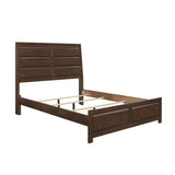 Erwan Rich Espresso King Panel Bed frame detail