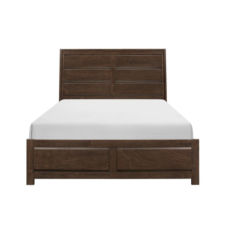 Erwan Rich Espresso King Panel Bed front view