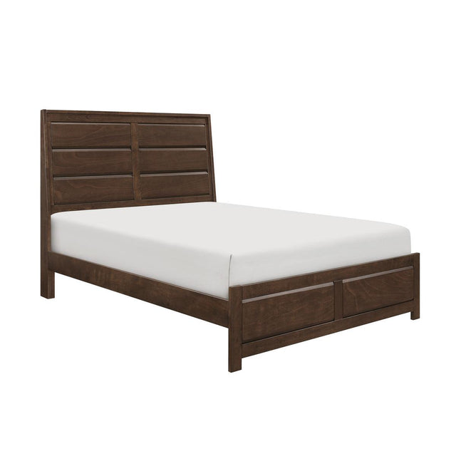 Erwan Rich Espresso King Panel Bed side angle