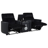 Madden 3-piece Corduroy Upholstered Manual Theater Seating Black — product image 4