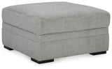 Casselbury Cement 2-Piece Sectional with Ottoman — angled view