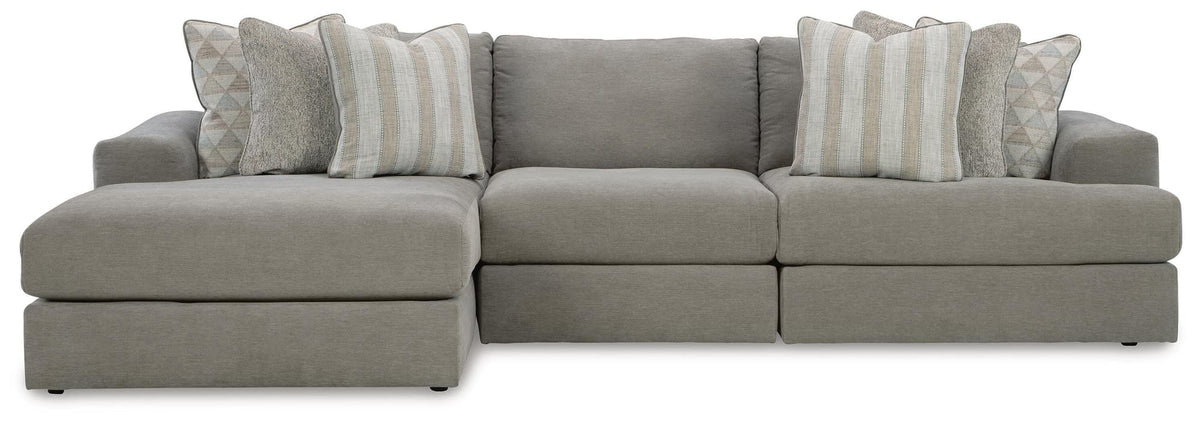 Avaliyah Ash 3-Piece Sectional with Ottoman — product image 3