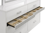 Viana 6-Drawer Bedroom Dresser White High Gloss — product image 12