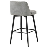 Mellor Fabric Upholstered Swivel Bar Chair Grey (Set of 2) — product image 7