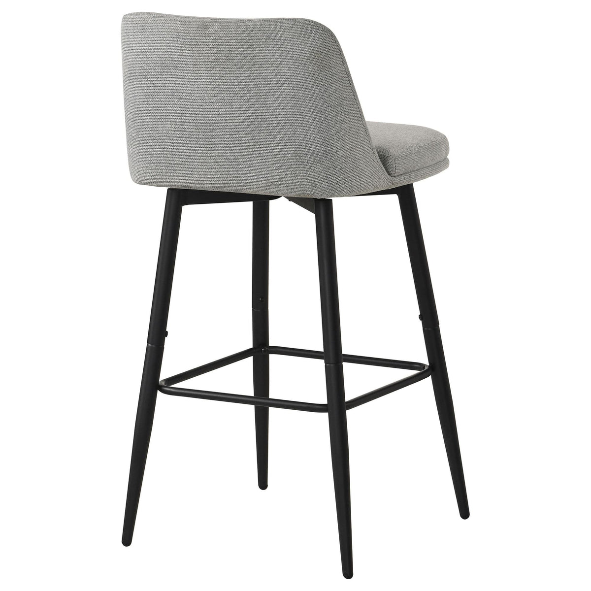 Mellor Fabric Upholstered Swivel Bar Chair Grey (Set of 2) — product image 7