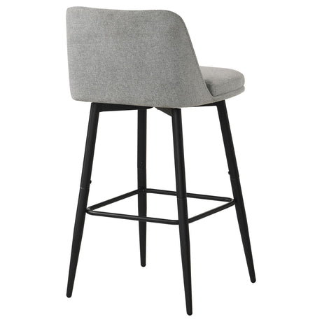Mellor Fabric Upholstered Swivel Bar Chair Grey (Set of 2) — product image 7