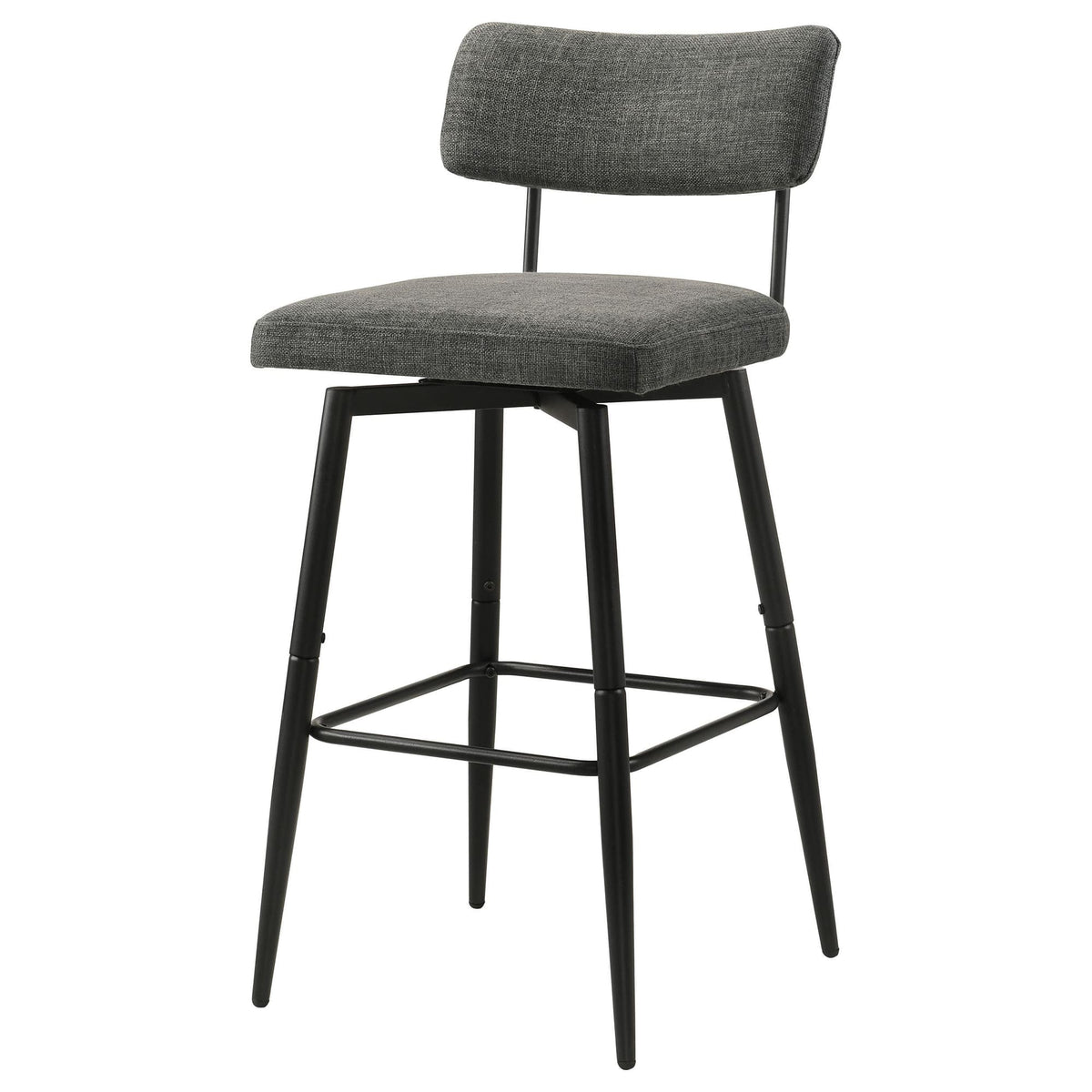 Levine Fabric Upholstered Grey Swivel Bar Chair Set of 2 — product image 4