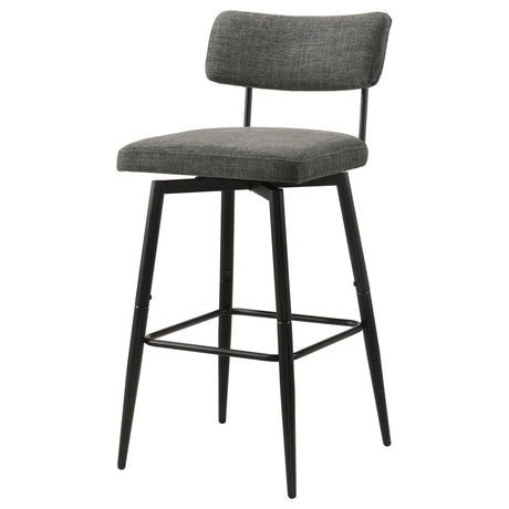 Levine Fabric Upholstered Grey Swivel Bar Chair Set of 2 — product image 4