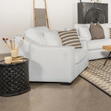 Ashlyn Upholstered Sloped Arm Accent Chair White — product image 2