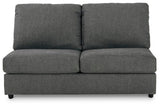 Edenfield Charcoal 3-Piece Sectional with Ottoman — front view