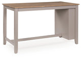 Harperfeld Natural/Gray Counter Height Dining Table — angled view