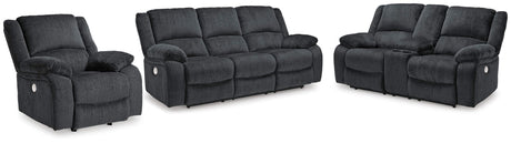 Draycoll Slate Sofa, Loveseat and Recliner Set — product image 2