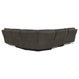 Marcell 6-Piece L-Shaped Power Reclining Sectional with Console Grey — product image 6